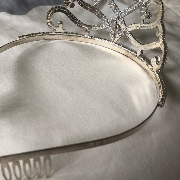 Cubic Zirconia crystal tiara princess wedding - Picture 7 of 11